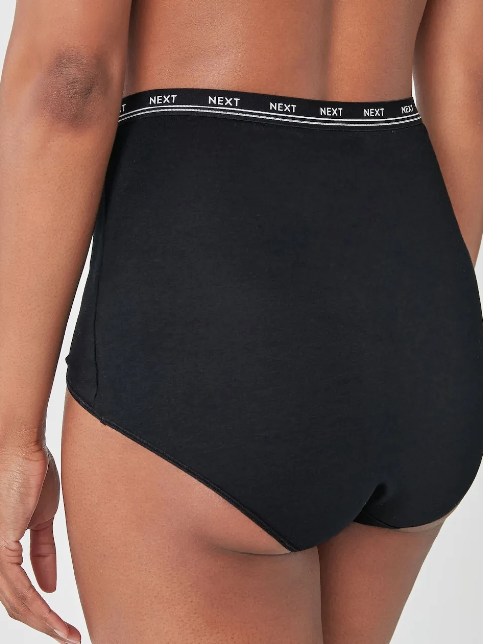 Noir - Lot de 4 culottes à logo en coton