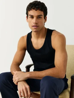 Noir - Lot de 2 débardeurs à superposer purs 100% coton