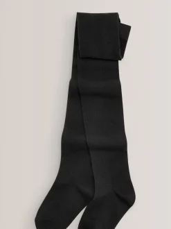 Noir - Lot de 3 de collants pour l'école en coton riche