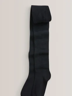 Noir - Lot de 5 de collants pour l'école en coton riche