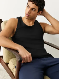 Noir - Lot de 5 gilets à superposer 100% coton