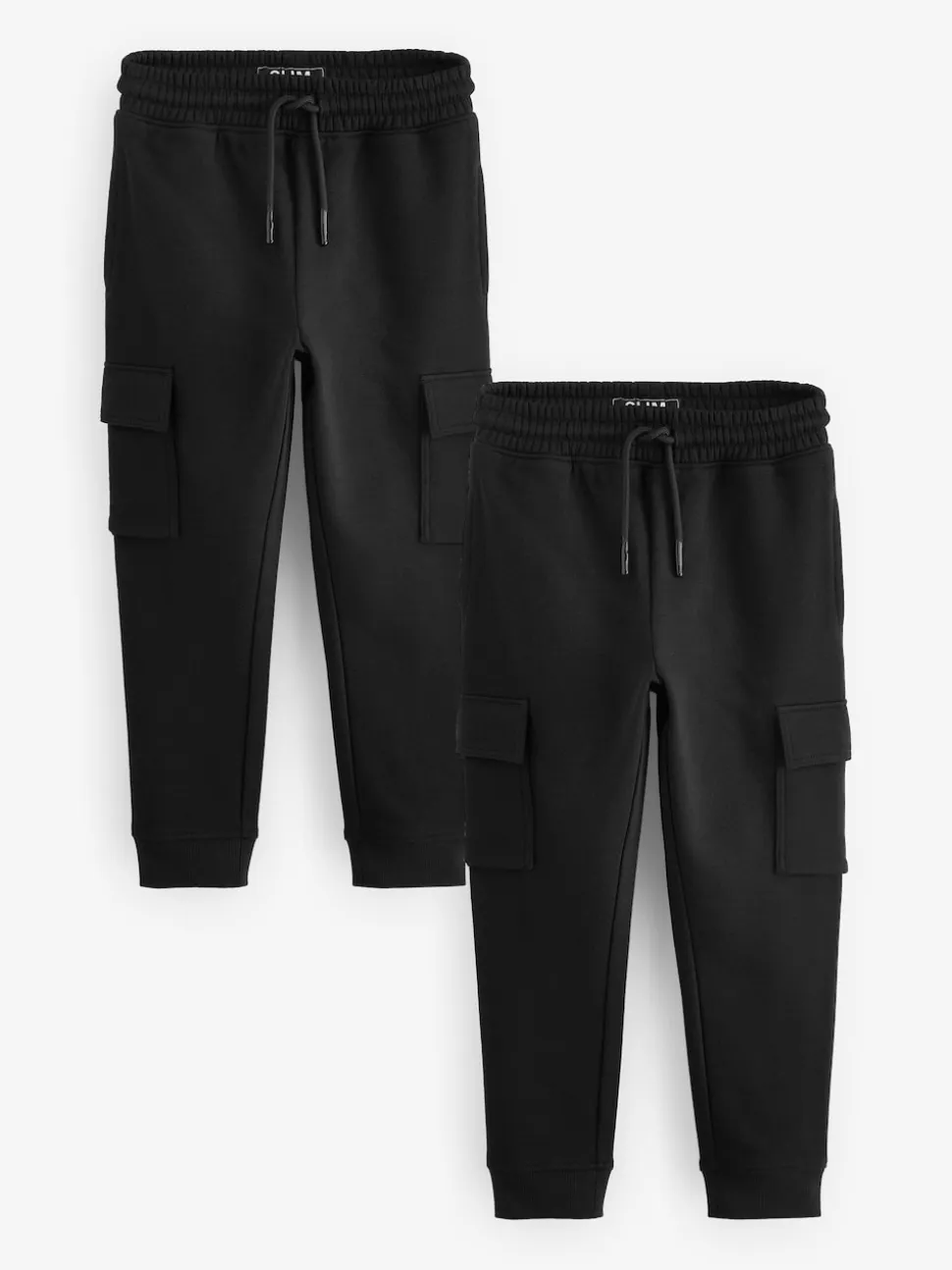 Noir - Lot de 2 joggings cargo (3-16ans)