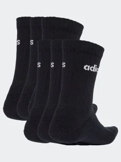Noir - Lot de 6 paires de chaussettes Adidas Linear Crew rembourrées