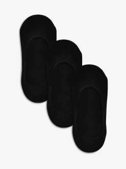 Noir - Lot de 3 paires de chaussettes invisibles décolleté