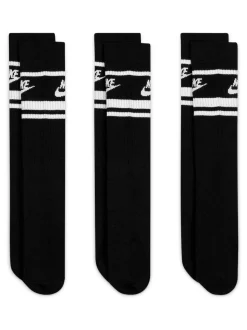 Noir - Lot de 3 paires de chaussettes Nike Sportswear Everyday Essential blanches