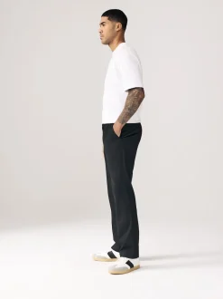 Noir - Lot de 2 pantalons intelligents unis sur le devant