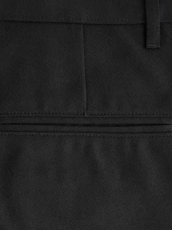 Noir - Lot de 2 pantalons intelligents unis sur le devant