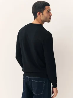 Noir - Lot de 2 pulls à col en V doux au toucher coupe classique