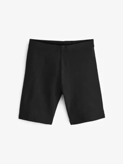 Noir - Lot de 5 shorts de vélo extensibles en coton riche (3-16ans)