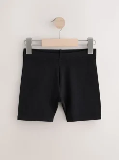 Noir - Lot de 7 shorts de vélo extensibles en coton riche (3-16ans)