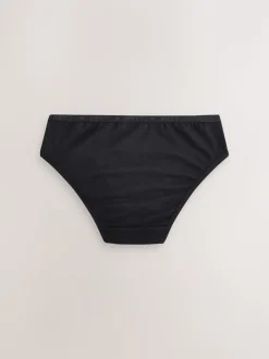 Noir - Lot de 5 slips de bikini (5-16 ans)