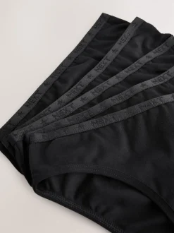 Noir - Lot de 5 slips de bikini (5-16 ans)