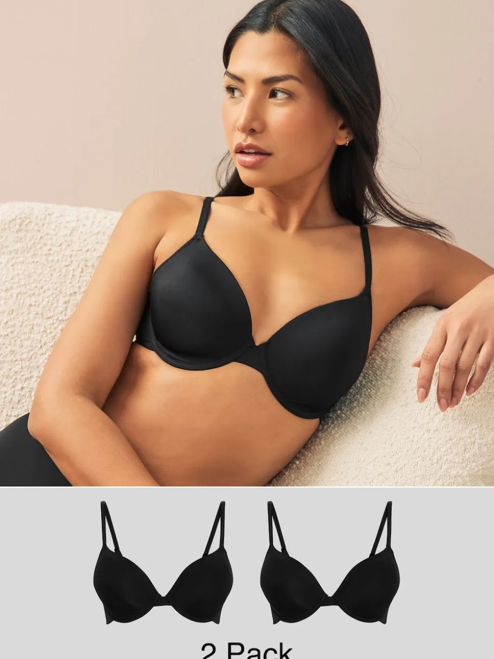 Noir - Lot de 2 Soutiens-gorge A-E Smoothing Ultimate Comfort