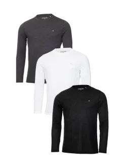 Noir - Lot de 3 t-shirts Calvin Klein Golf manches longues