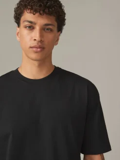 Noir - Lot de 5 t-shirts Essential en coton décontracté