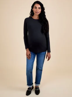 Noir - Lot de 2Hauts de grossesse et d’allaitement JoJo Maman Bébé côtelés