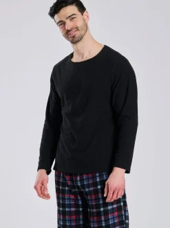 Noir - Loungeable Ensemble pyjama Carreaux en polaire