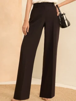 noir - Love & Roses Pantalons amples