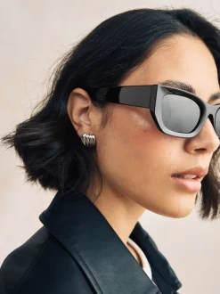 Noir - Lunettes de soleil carrées