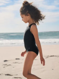 Noir - Maillot de bain Racerback (3-16ans)