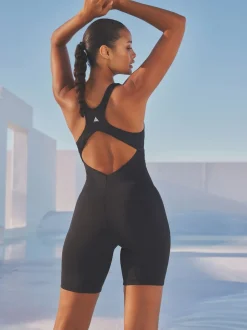 Noir - Maillot de bain Unitard avec contrôle du ventre