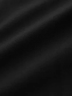 Noir - Manches courtes Coton riche Oxford Chemise (3-16ans)