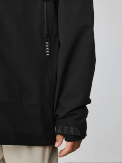 Noir - Manteau Baker by Ted Baker doublé en polaire imperméable