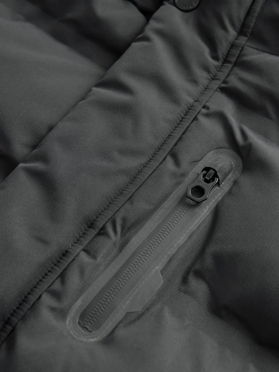 Noir - Manteau bouffant long imperméable doublé de polaire (3-17yrs)