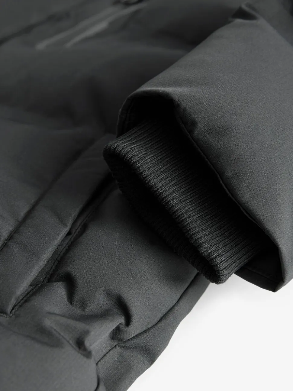 Noir - Manteau bouffant long imperméable doublé de polaire (3-17yrs)