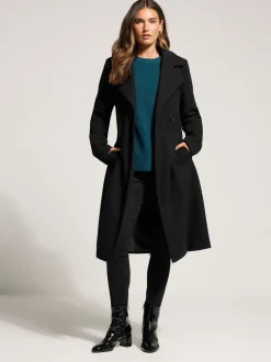 Noir - Manteau cache-cœur Long Tall Sally