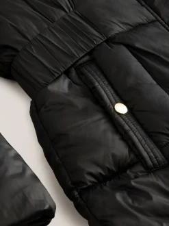 Noir - Manteau long matelassé Résistant à la douche