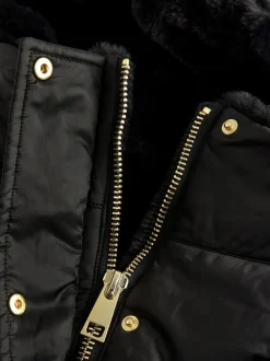 Noir - Manteau long matelassé Résistant à la douche