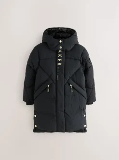 Noir - Manteau matelassé long imperméable Baker by Ted Baker fille