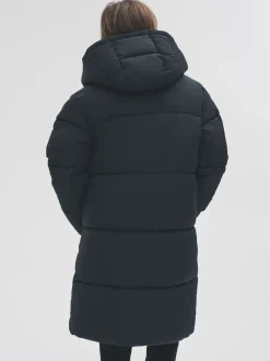 Noir - Manteau mi-long matelassé The Set long à capuche