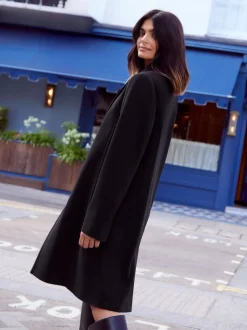 Noir - Manteaux Friends Like These mi-longs habillés à bouton unique