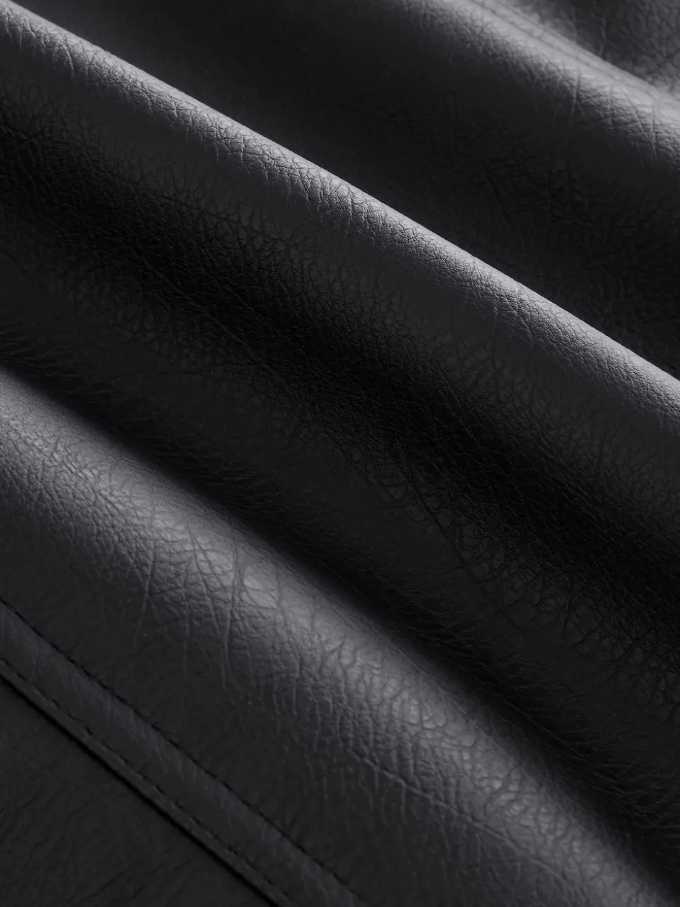 Noir - Mini jupe en cuir Faux