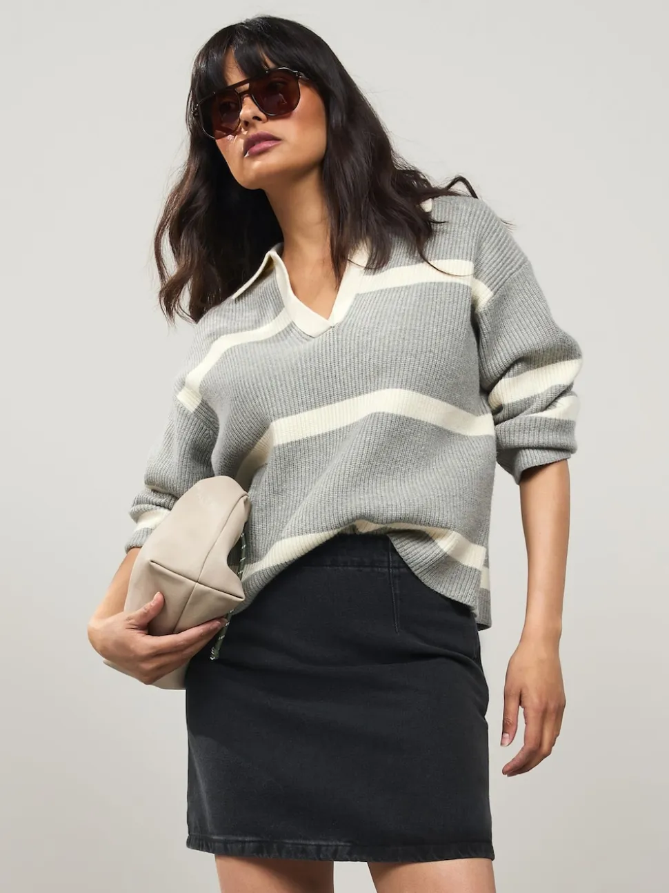 Noir - Mini jupe Jean