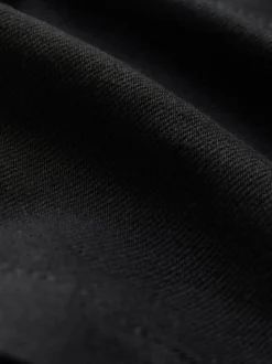 Noir - Minijupe Denim à poches plaquées