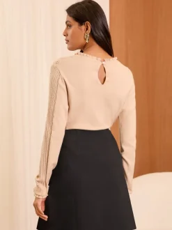 Noir - Minijupe Love & Roses à nœud