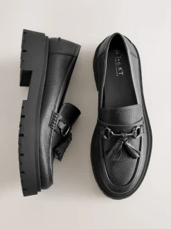 Noir - Mocassins à glands à plateforme épaisse Forever Comfort
