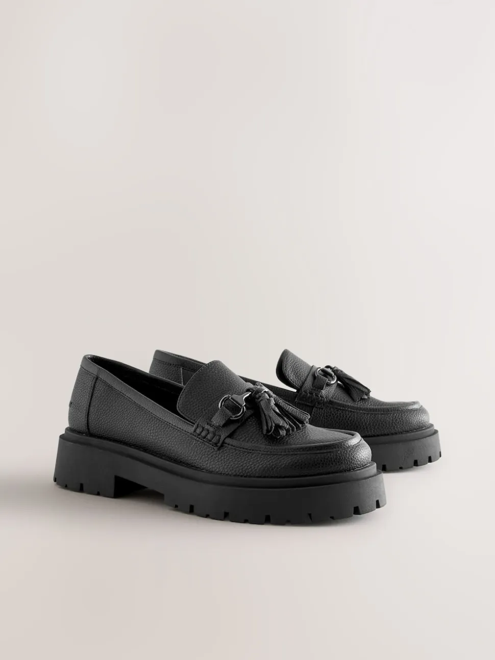 Noir - Mocassins à glands à plateforme épaisse Forever Comfort