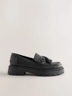 Noir - Mocassins à glands à plateforme épaisse Forever Comfort