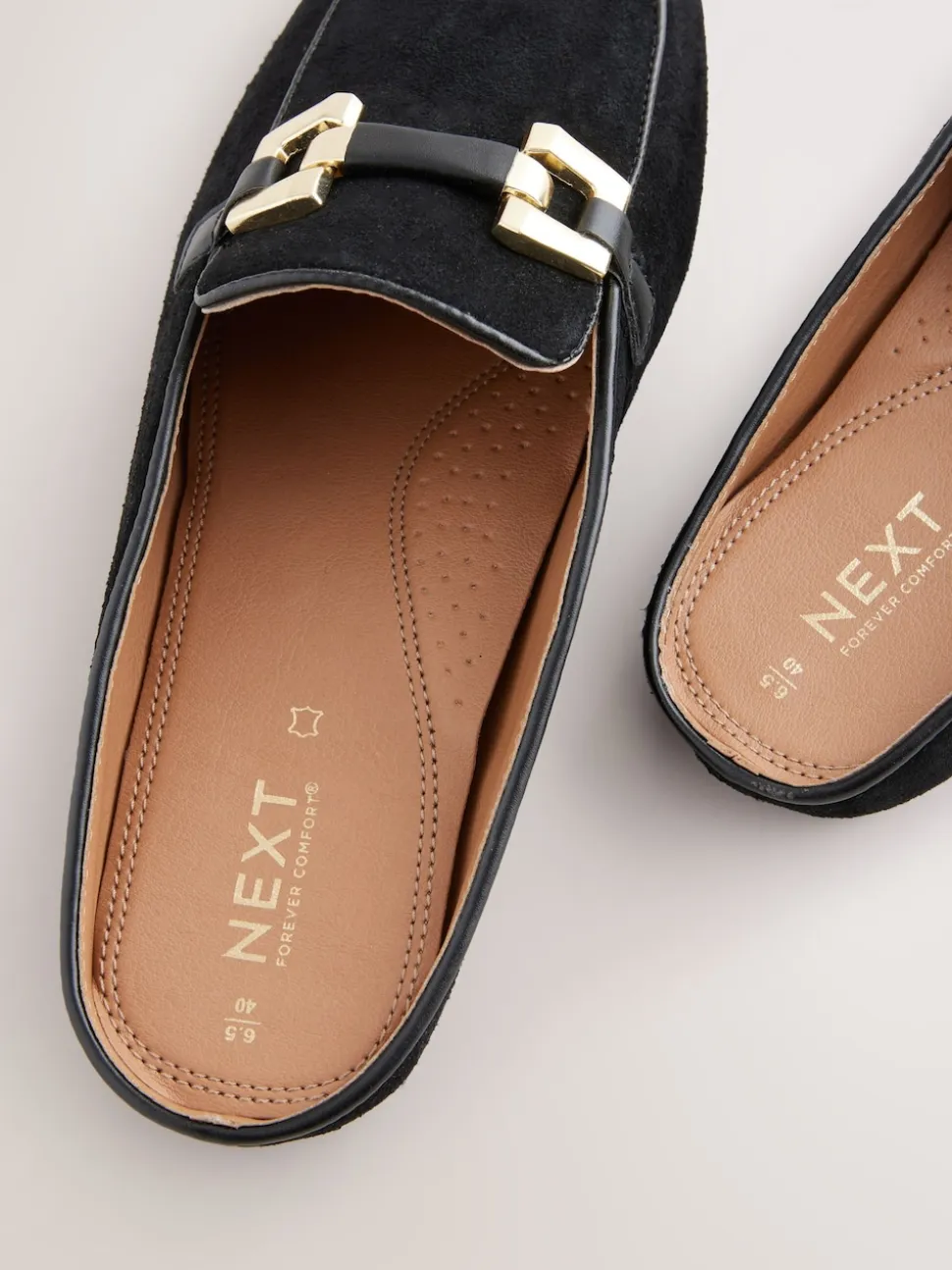 Noir - Mocassins Forever Comfort® en cuir avec bordures matérielles