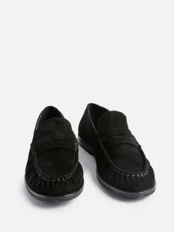 Noir - Mocassins Linzi Belmont froncés en cuir daim