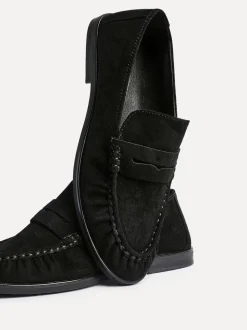 Noir - Mocassins Linzi Belmont froncés en cuir daim