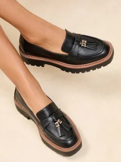 Noir - Mocassins Lipsy en similicuir à mors épais