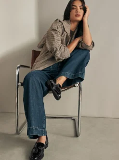 Noir - Mocassins vernis à glands avec détails métalliques