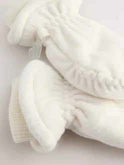 Noir - Moufles en polaire (3 mois-6 ans)