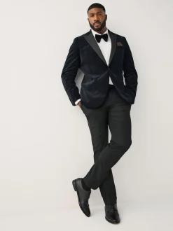 Noir - Moulant - Blazer Motionflex Extensible en velours