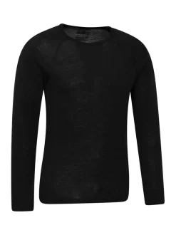 Noir - Mountain Warehouse Haut thermique à col rond en mérinos pour homme